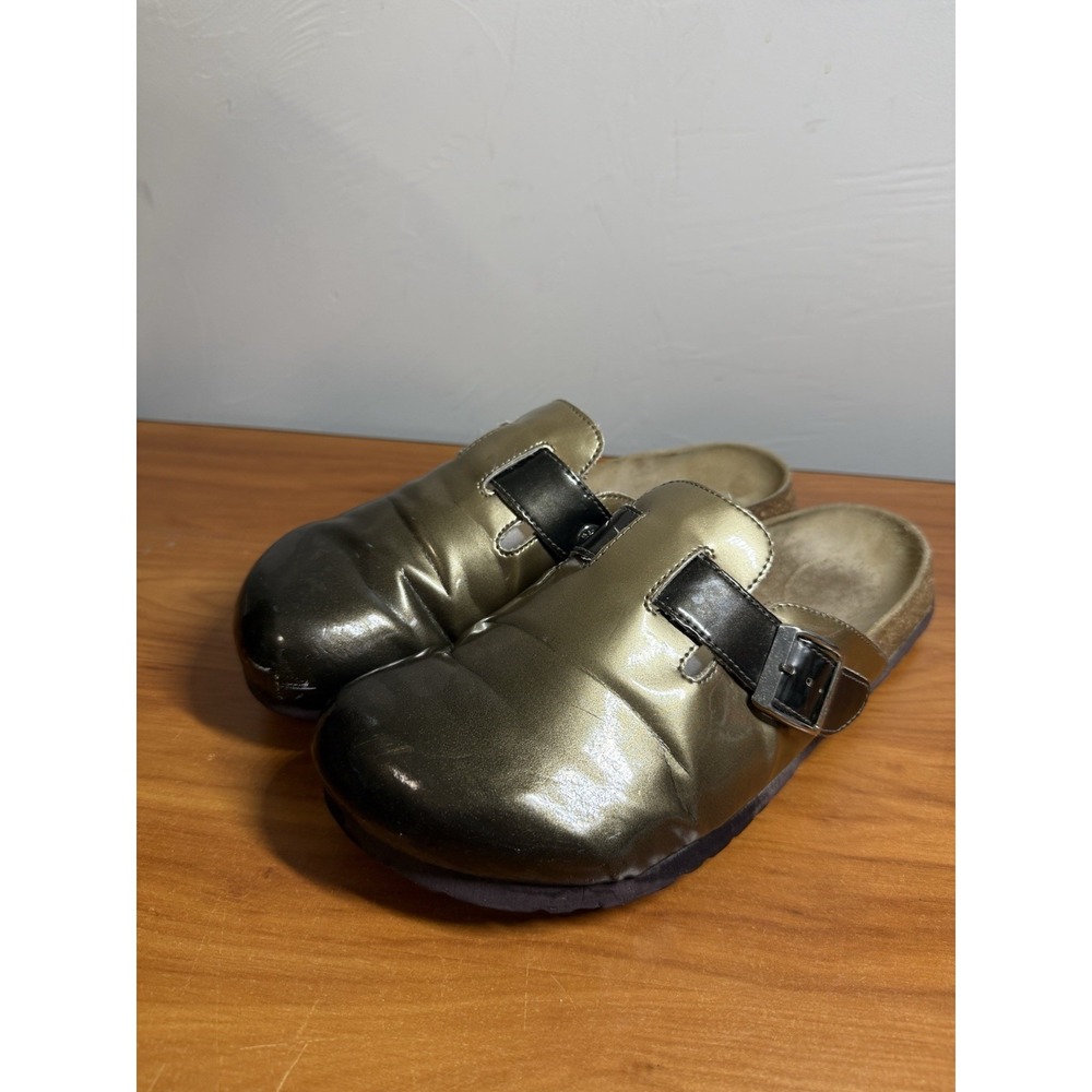 Betula by Birkenstock Womens Patent Leather Mules Shoes Gold Ombre EU 41 US 10
